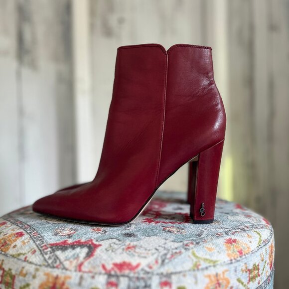 Sam Edelman Raelle Red Bootie Womens size 7 1/2 - Picture 1 of 5